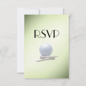 Trouwthema Golf Groen RSVP met menu selectie (Achterkant)