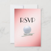 Trouwthema Golf Roze RSVP met menu selectie (Achterkant)