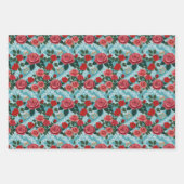 Trouwthema met Rozen en trouwringen Inpakpapier Vel (Voorkant 2)