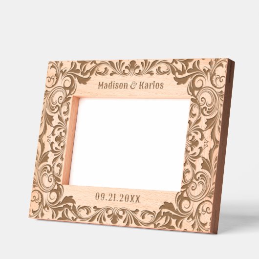 Trouwthema  wervelingen Sierlijke Lijst Gegraveerde Lijstjes (Links)