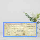 Trouwticket - Verander de achtergrondkleur Kaart (Staand voorkant)