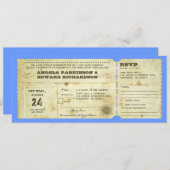 Trouwticket - Verander de achtergrondkleur Kaart (Voorkant / Achterkant)