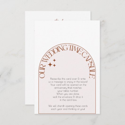 trouwtijd capsule stationaire kaart (Voorkant / Achterkant)