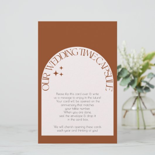 trouwtijdcapsule briefpapier (Staand voorkant)