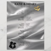 Trouwtijdlijn Ivory Silk Effect bewerkbaar (Voorkant)