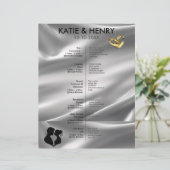 Trouwtijdlijn Ivory Silk Effect bewerkbaar (Staand voorkant)