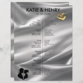 Trouwtijdlijn Ivory Silk Effect bewerkbaar (Voorkant / Achterkant)