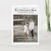 Trouwtijdlijn & -programma Infographic in krantsti (Voorkant)