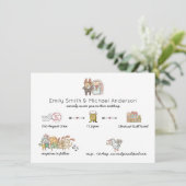 Trouwtijdlijn Uitnodiging Programma Datum Vrijhoud (Staand voorkant)