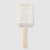 Trouwtijdlijn voor Navy Spring Wildflower Weide Handwaaier (Achterkant)