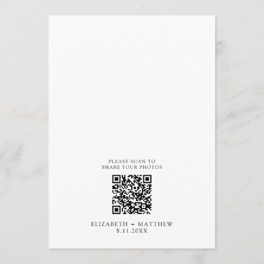 Trouwtijdlijnprogramma Elegant minimalistisch mode Programmakaart (Achterkant)