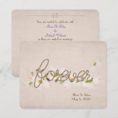 trouwtouw voor altijd met bloemen kaart (Voorkant / Achterkant)