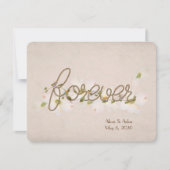 trouwtouw voor altijd met bloemen kaart (Voorkant)