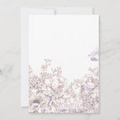 Trouwtuin Kasteel Flora Beige Elegante Schrift Kaart (Achterkant)
