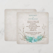 trouwtwig bouquet op textuur kaart (Voorkant / Achterkant)