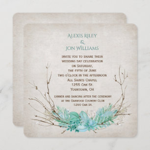 trouwtwig bouquet op textuur kaart