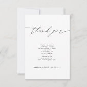 Trouwtypografie Foto Dank u kaart (Achterkant)