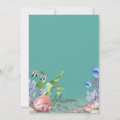 Trouwuitnodiging aan zee kaart (Achterkant)