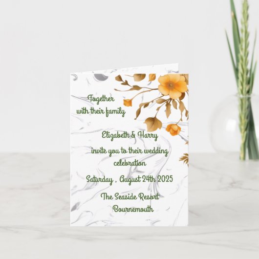 Trouwuitnodiging Aankondiging (Voorkant)