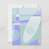 Trouwuitnodiging Abstract Pastel Paars Groen (Achterkant)