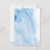 Trouwuitnodiging Aquarel Blauw RSVP (Achterkant)