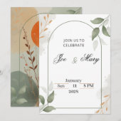 Trouwuitnodiging Bedankkaart (Voorkant / Achterkant)