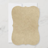 Trouwuitnodiging Bestemmingshuwelijk met Vintage K Kaart (Achterkant)