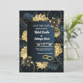 TROUWUITNODIGING, BEWAAR DE DATUM KAART (Staand voorkant)