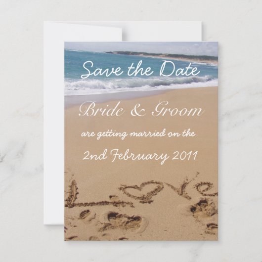 Trouwuitnodiging 'Bewaar de datum' Save The Date (Voorkant)