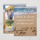 Trouwuitnodiging 'Bewaar de datum' Save The Date (Voorkant / Achterkant)