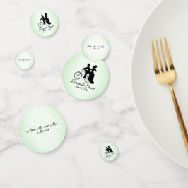 Trouwuitnodiging Bicycle Thema Mint Confetti