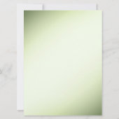 Trouwuitnodiging bloemen groen kaart (Achterkant)