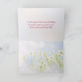 Trouwuitnodiging, Bloemenmeisje, roze Gerbera Kaar (Binnen)