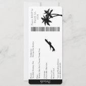 Trouwuitnodiging - Boarding Pass RSVP Kaart (Achterkant)