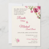 Trouwuitnodiging Boysenberry Rose Kaart (Voorkant)