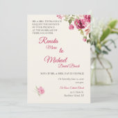 Trouwuitnodiging Boysenberry Rose Kaart (Staand voorkant)