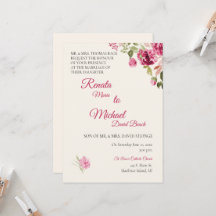 Trouwuitnodiging Boysenberry Rose