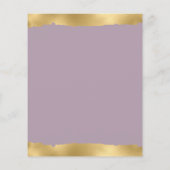 Trouwuitnodiging Budget Goud Gescheurde Rand Mauve (Achterkant)