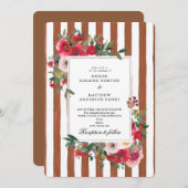 Trouwuitnodiging Caramel Cafe Kaart (Voorkant / Achterkant)