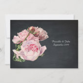 Trouwuitnodiging Chalkboard, gestileerde jurk Kaart (Achterkant)