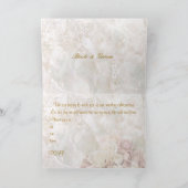 Trouwuitnodiging - Crème-wit-roze rozen. (Binnen)