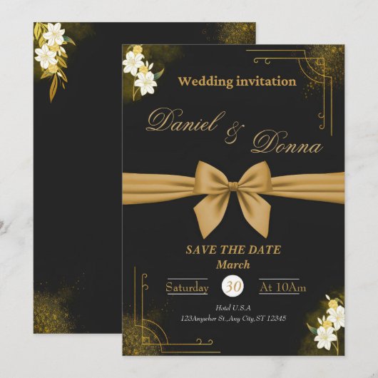 Trouwuitnodiging : De beste uitnodiging (Voorkant / Achterkant)