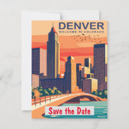 Trouwuitnodiging Denver Colorado Berg Save The Date