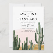 Trouwuitnodiging Desert Cactus Kaart (Voorkant)