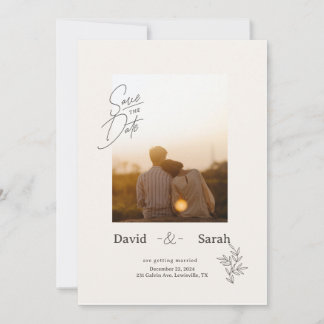 Trouwuitnodiging eenvoudig aan te passen save the date