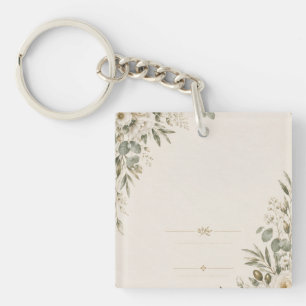 Trouwuitnodiging Elegant Europees Botanisch Sleutelhanger