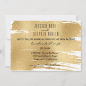 Trouwuitnodiging Elegant in Zwart en Goud Kaart (Voorkant)