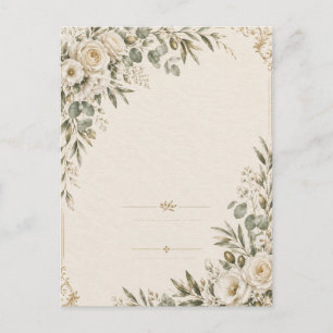 Trouwuitnodiging Elegante Europese Botanical Briefkaart
