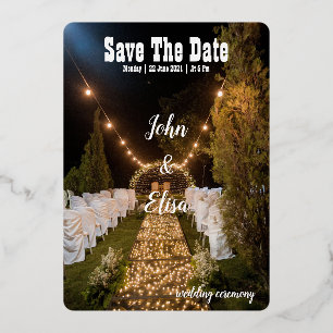 trouwuitnodiging elegante filmcover folie uitnodiging