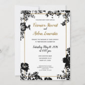 Trouwuitnodiging Elegante Mode Illustratie Kaart (Achterkant)